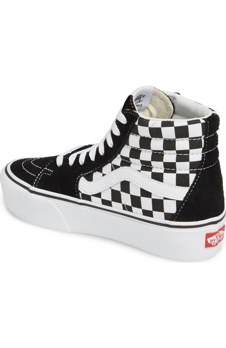 Vans UA Sk8-Hi Platform Checkerboard Sneaker, Alternate, color,