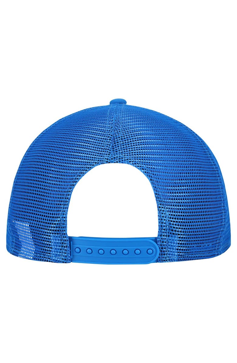 New Era Men's New Era  Gray/Blue Detroit Lions Cork Split Panel 9FIFTY Trucker Snapback Hat, Alternate, color, Gray