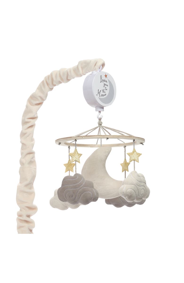Lambs & Ivy Goodnight Moon Musical Baby Crib Mobile Soother Toy - Stars/Clouds, Main, color, Cream