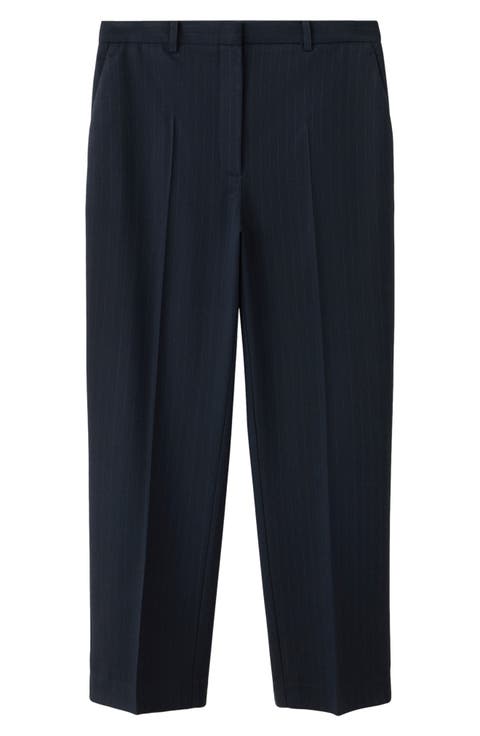 Pinstripe Straight Leg Pants