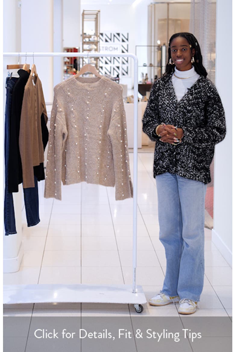 Kit Faux Pearl Cable Stitch Sweater video