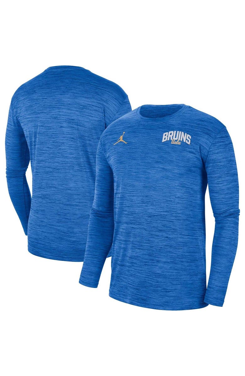 Jordan Brand Men's Jordan Brand Blue UCLA Bruins Sideline Game Day Velocity Performance Long Sleeve T-Shirt, Main, color, 