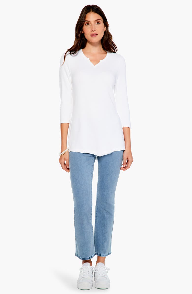 NIC+ZOE Split Neck Rib Top, Alternate, color, 