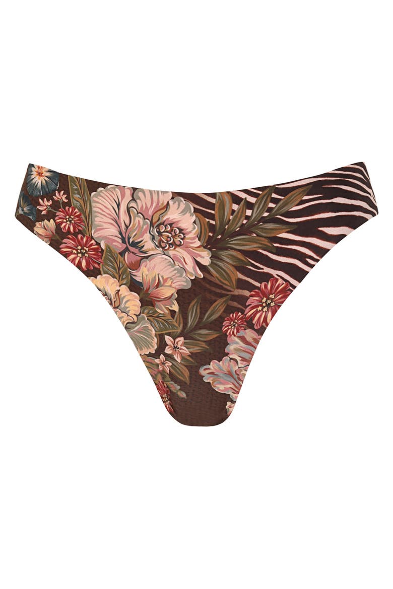 Ilu Zafra Low Rise Bikini Bottoms, Alternate, color, BROWN MULTI
