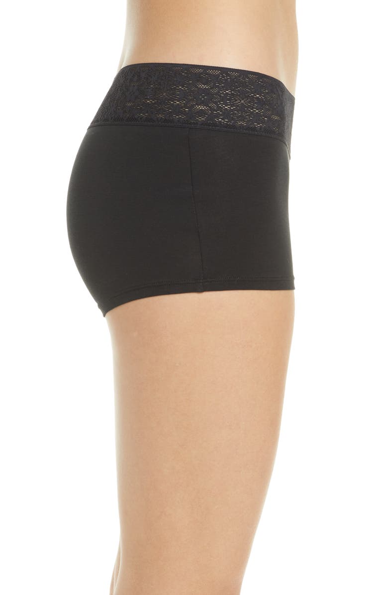 Tommy John Cool Cotton Lace Boyshorts, Alternate, color, 