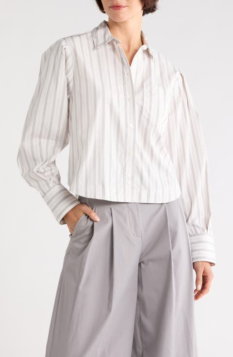 Estrella Striped Button-Up Shirt