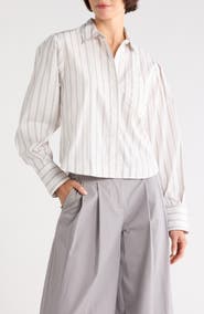 Derek Lam 10 Crosby Estrella Striped Button-Up Shirt