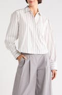 Derek Lam 10 Crosby Estrella Striped Button-Up Shirt