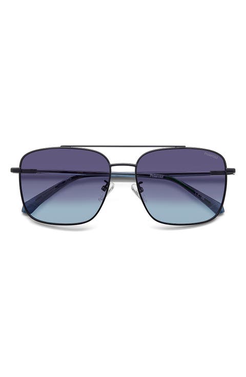 59mm Polarized Navigator Sunglasses