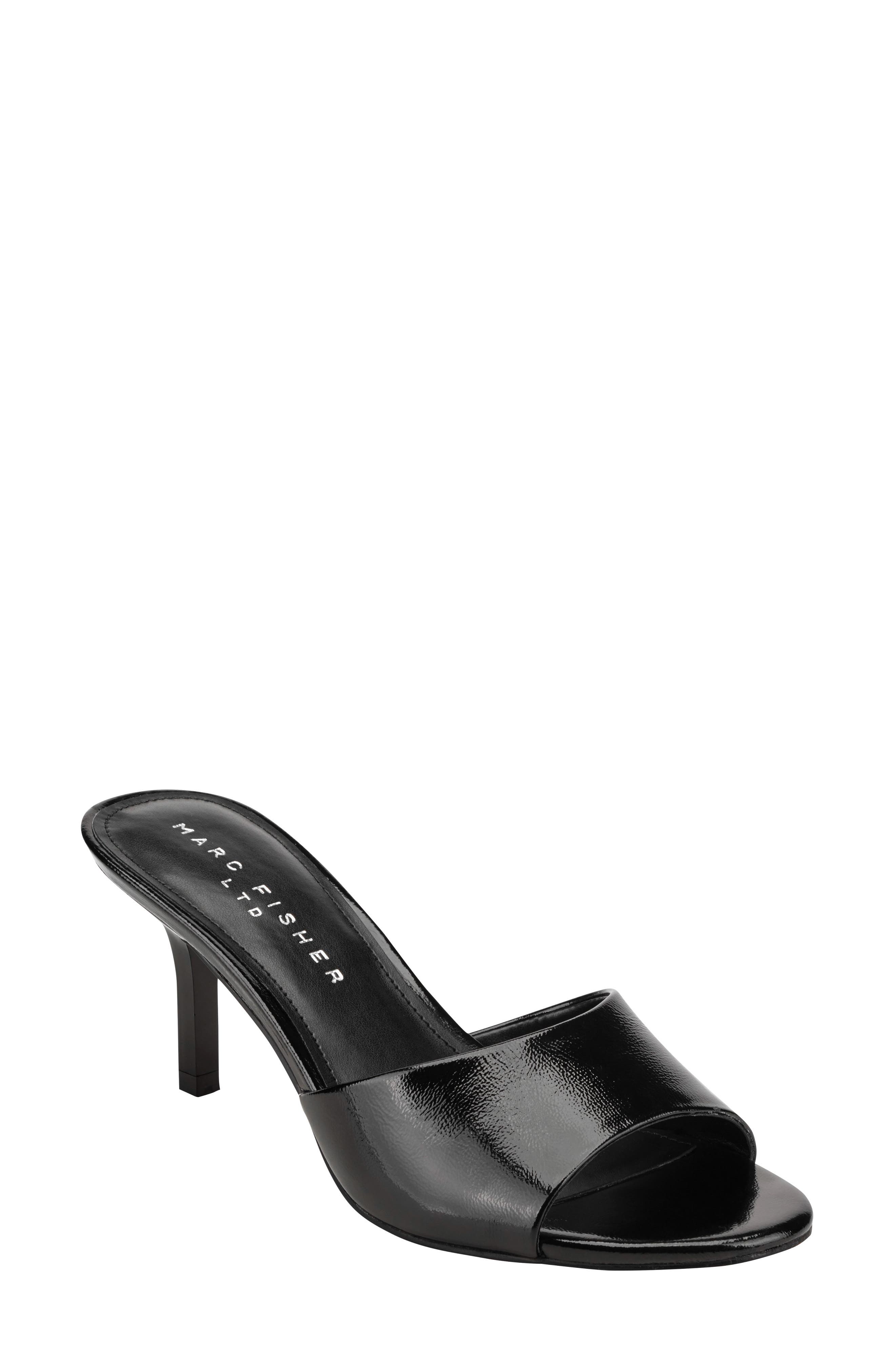 Marc Fisher LTD Finny Slide Sandal, Main, color, Black