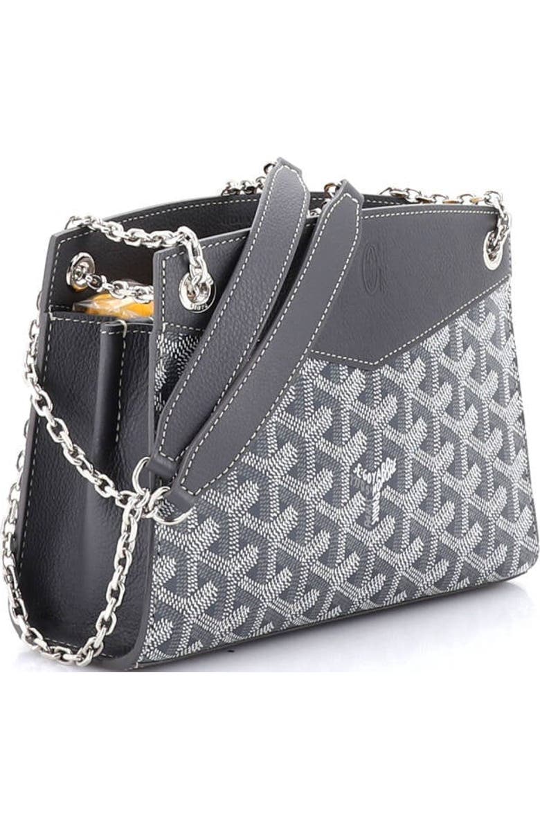 Pre-Owned Goyard Structured Rouette Chain Shoulder Bag Coated Canvas Mini, Alternate, color, Gray