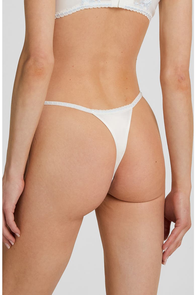 Peonie Lace Thong, Alternate, color, SNOW WHITE