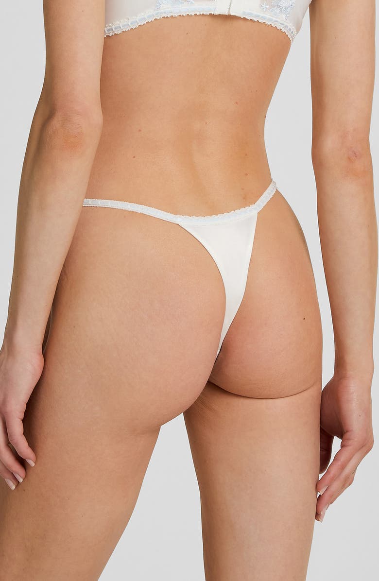 Hunkemöller Peonie Lace Thong, Alternate, color, Snow White