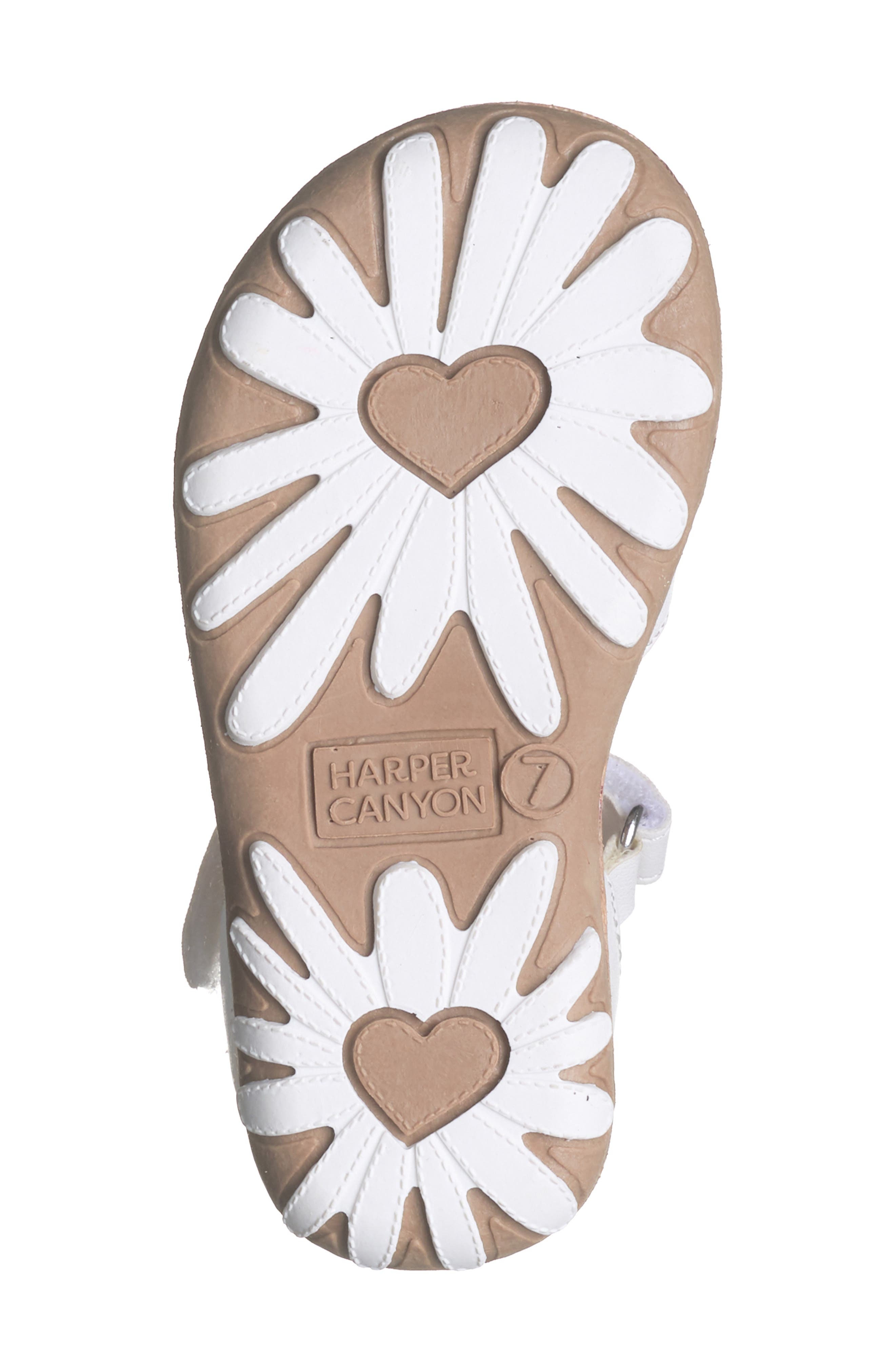 Harper Canyon Kids' Hallie Flower Sandal, Alternate, color, White