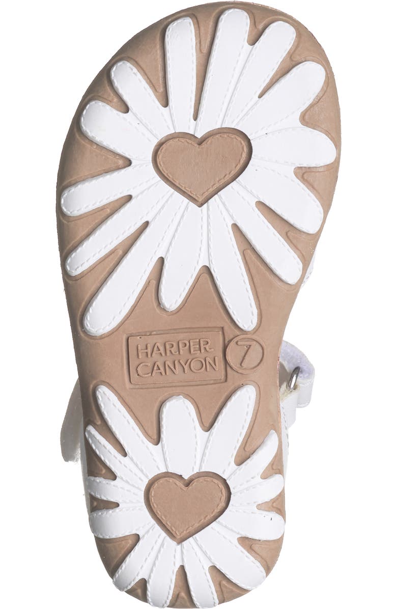 Harper Canyon Kids' Hallie Flower Sandal, Alternate, color, White