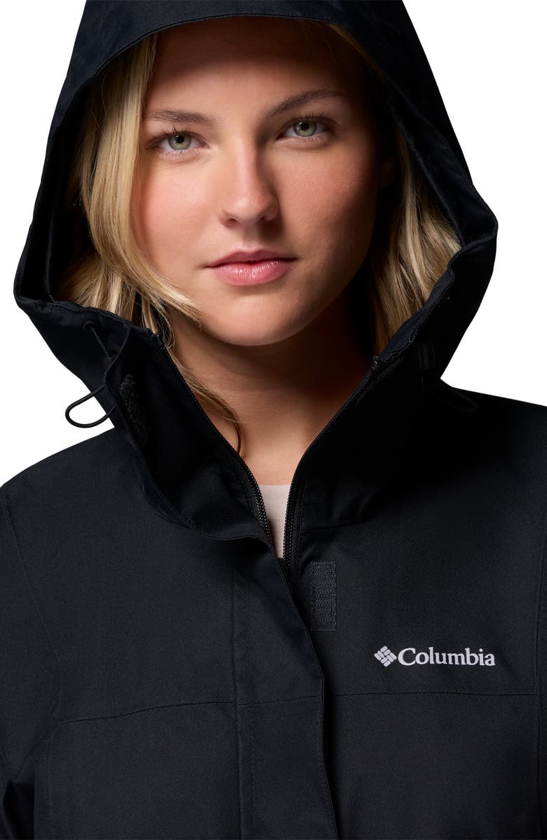 Columbia Hikebound II Long Waterproof Jacket, Alternate, color, Black