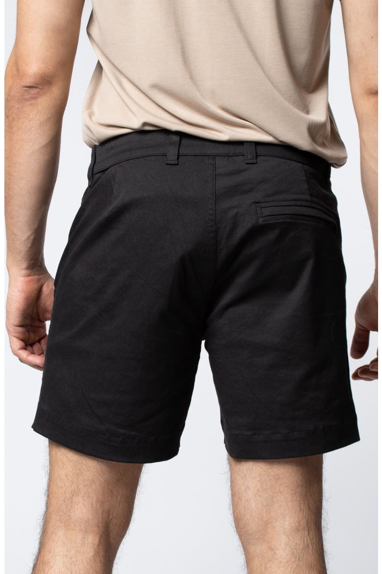 Stretch Cotton Chino Shorts, Alternate, color, Onyx Stout