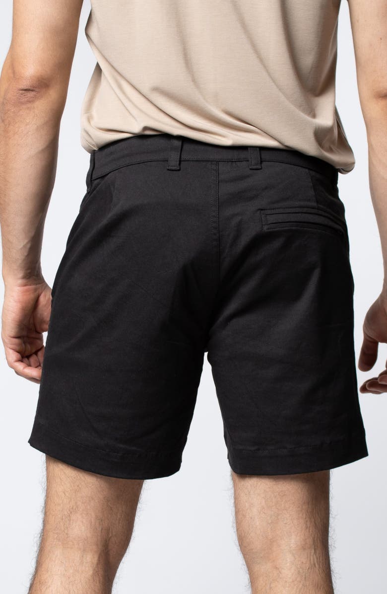 LEISURE LAB Stretch Cotton Chino Shorts, Alternate, color, Onyx Stout