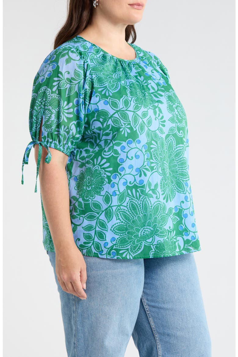 Tressa Floral Top, Alternate, color, KELLY-BLUE-MULTI