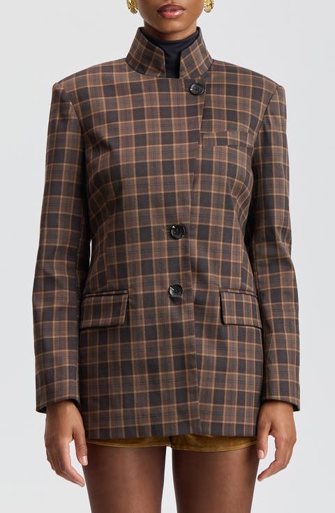 Check Boxy Blazer