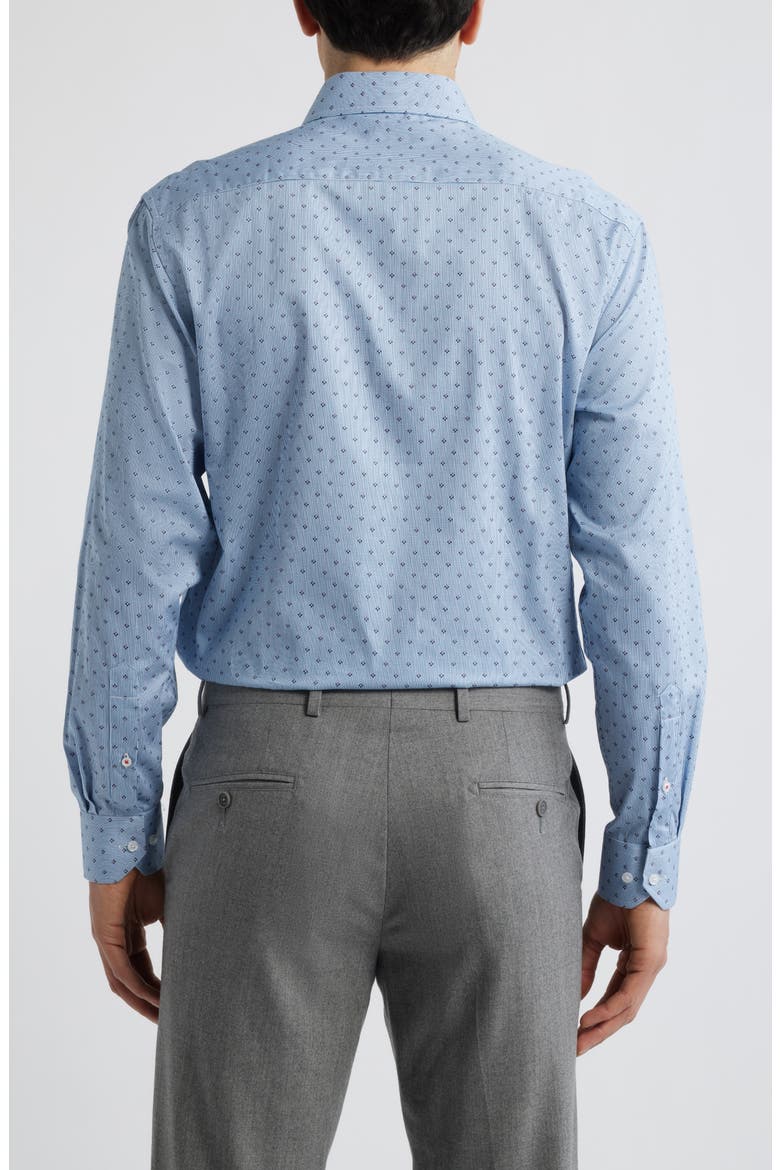 Modern Fit Neat Check Cotton Dress Shirt, Alternate, color, BLUE