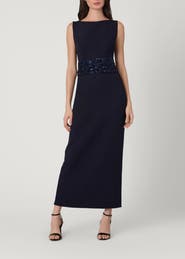 Shoshanna Midnight Diamond Sequin Mesh Sia Dress