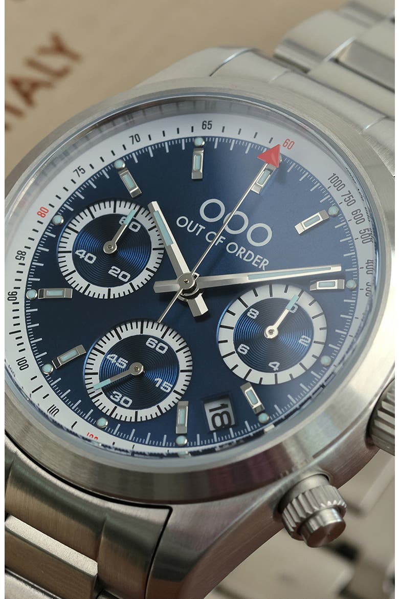 Sporty Chronograph Bracelet Watch, 40mm, Alternate, color, BLUE