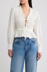 Rails Sami Smocked Cotton Top