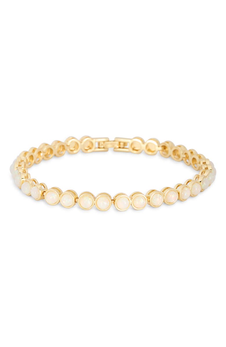 Leith Faux Opal Tennis Bracelet, Alternate, color, Blue Opal- Gold