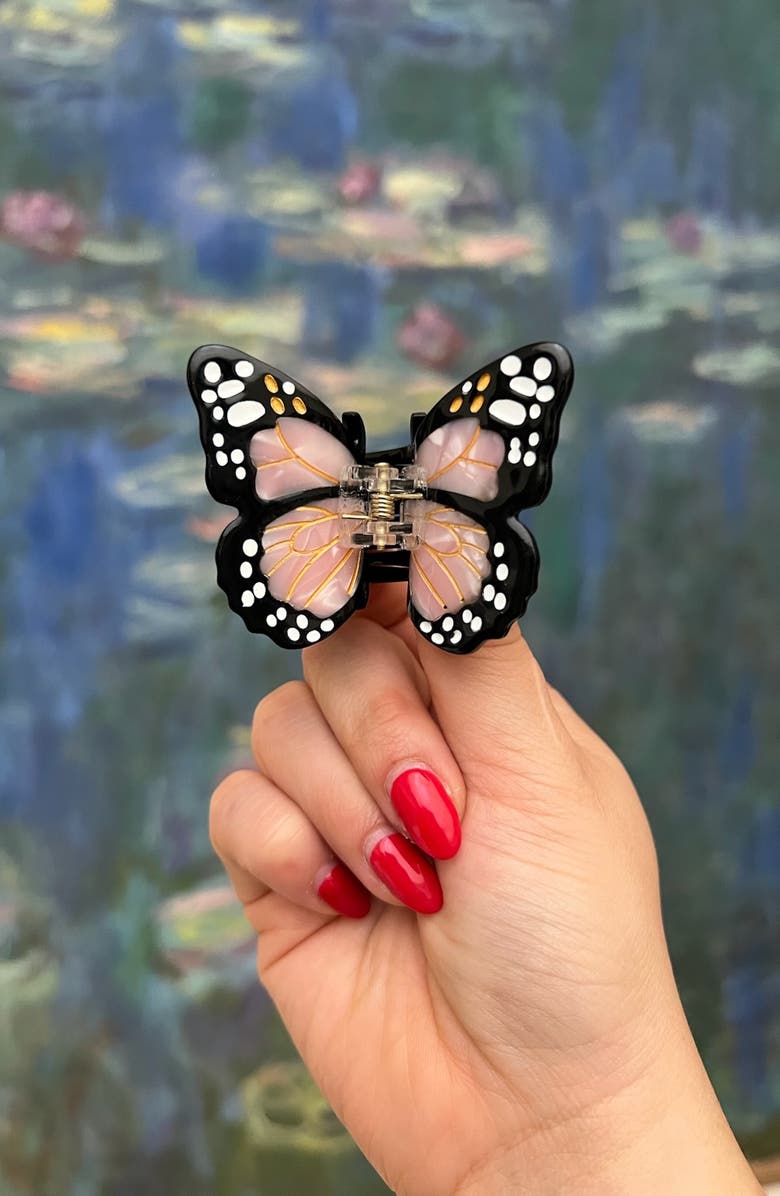 Solar Eclipse Mini Monarch Hair Claw Clip, Alternate, color, Pink