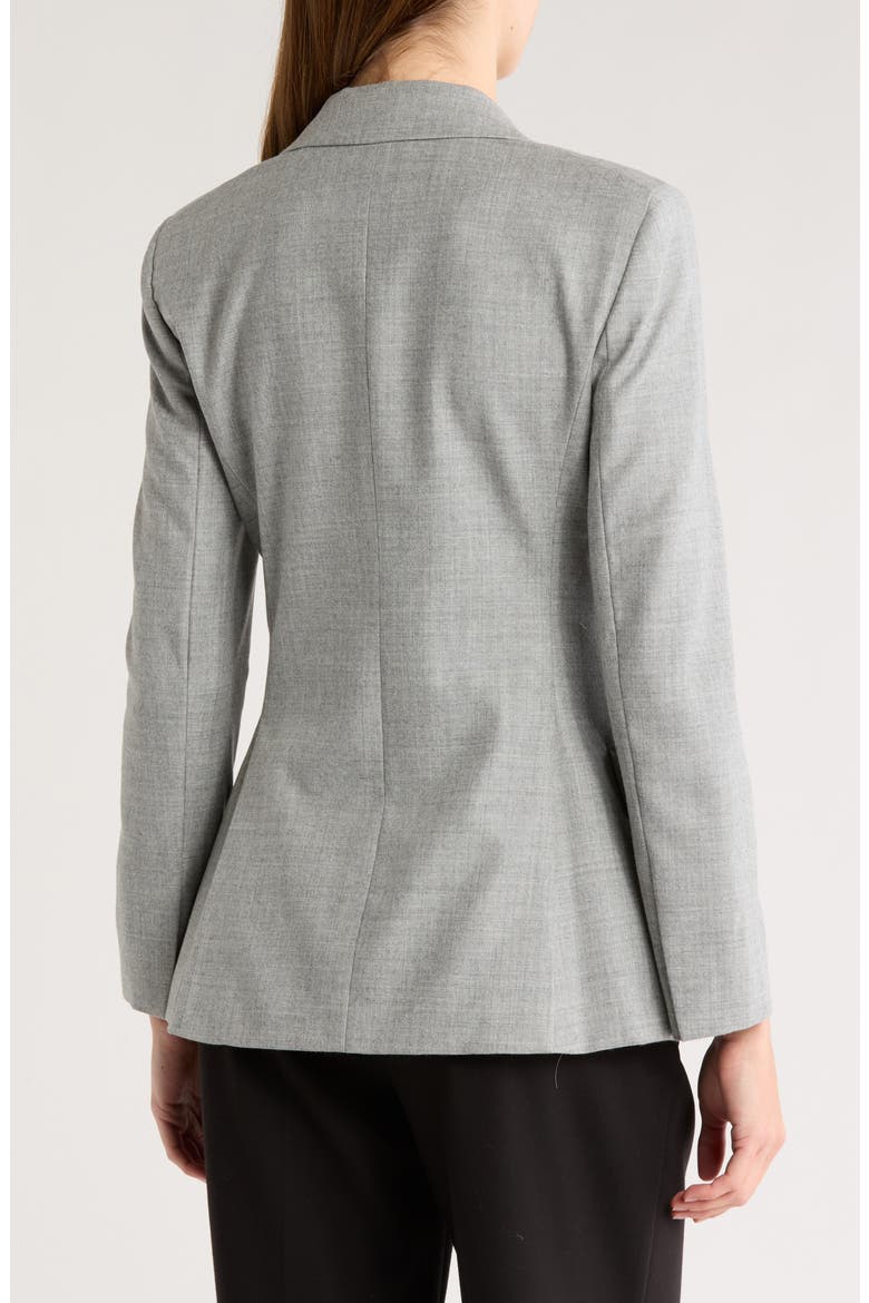 Fitted Wool Blazer, Alternate, color, GREY LIGHT HEATHER