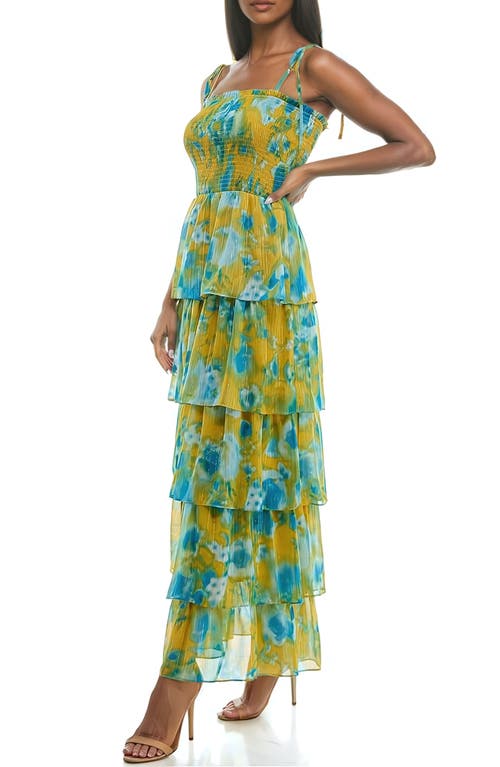SOCIALITE SOCIALITE FLORAL TIERED MAXI SUNDRESS