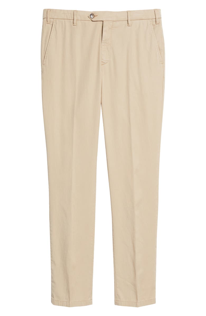 Canali Regular Fit Flat Front Comfort Twill Pants, Alternate, color, 