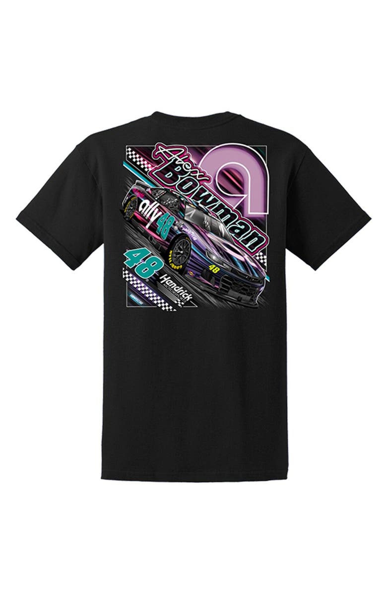 HENDRICK MOTORSPORTS TEAM COLLECTION Men's Hendrick Motorsports Team Collection Black Alex Bowman ally Night Car T-Shirt, Alternate, color, 