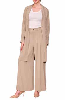 MELLODAY Long Crepe Blazer