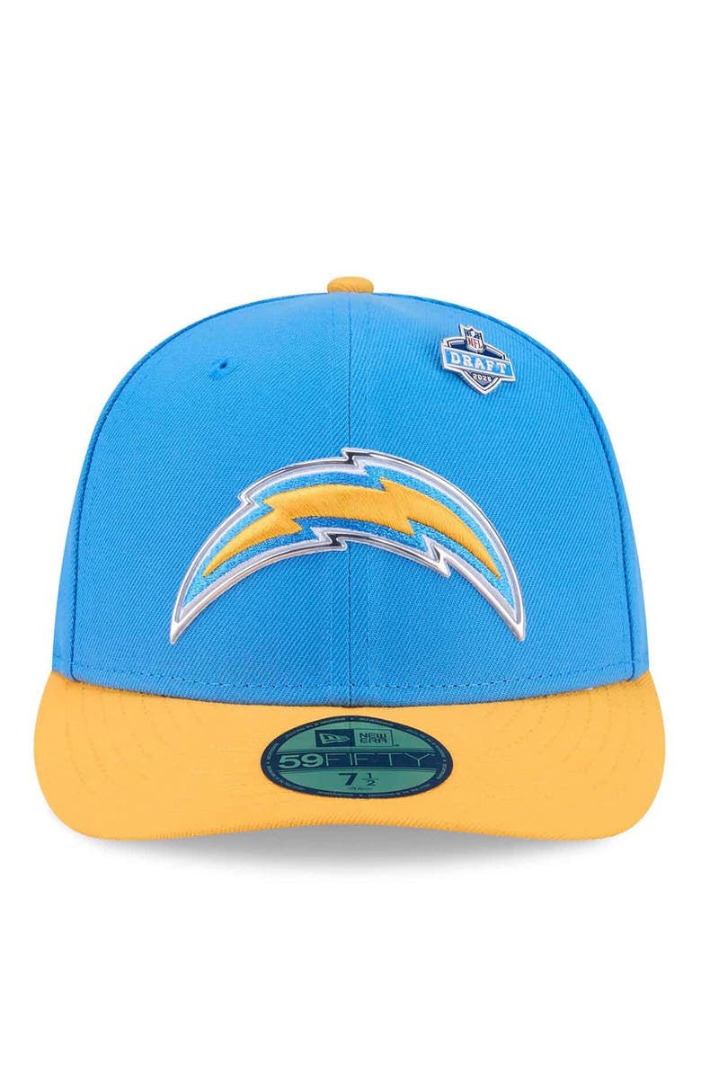 New Era Men's New Era  Powder Blue/Gold Los Angeles Chargers 2026 NFL Draft Pre-Curved 59FIFTY Fitted Hat, Alternate, color, Powder Blue