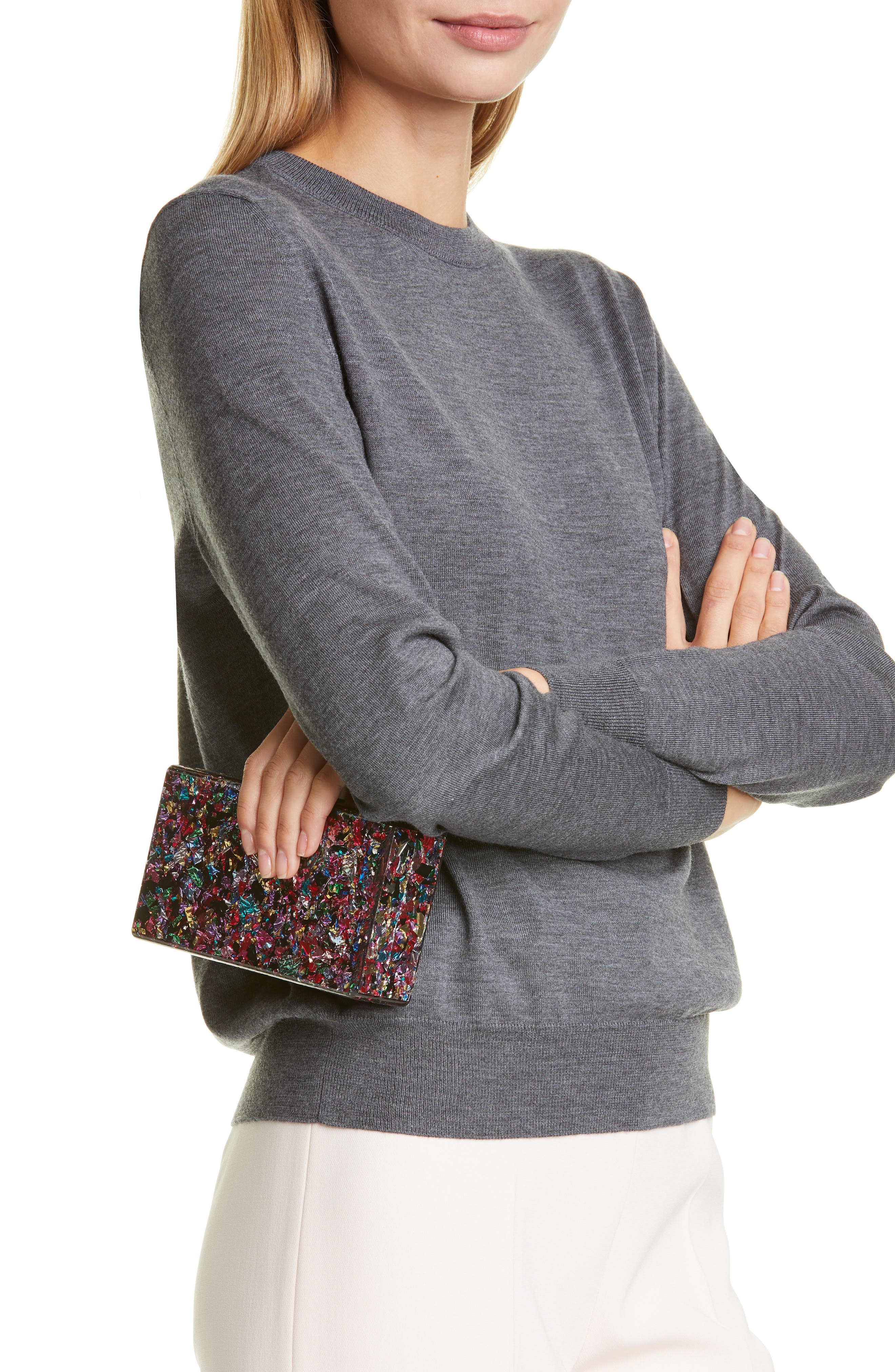 Edie Parker Jean Confetti Box Clutch, Alternate, color, 