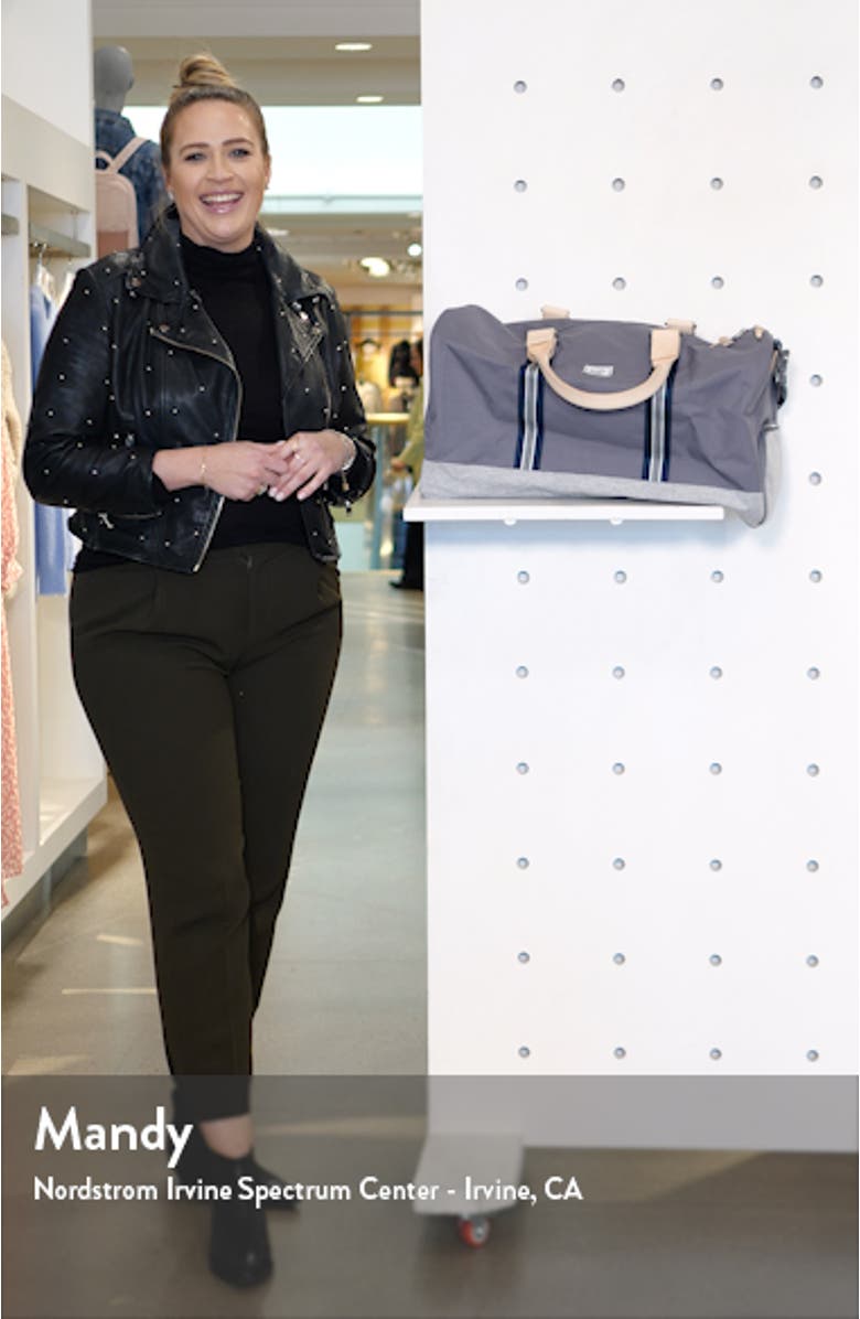 Novel Offset Denim Duffel Bag, sales video thumbnail