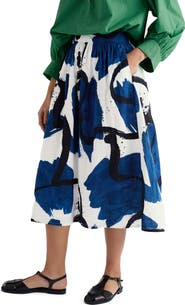 Seasalt Cornwall Mevagissey Organic Cotton Midi Skirt