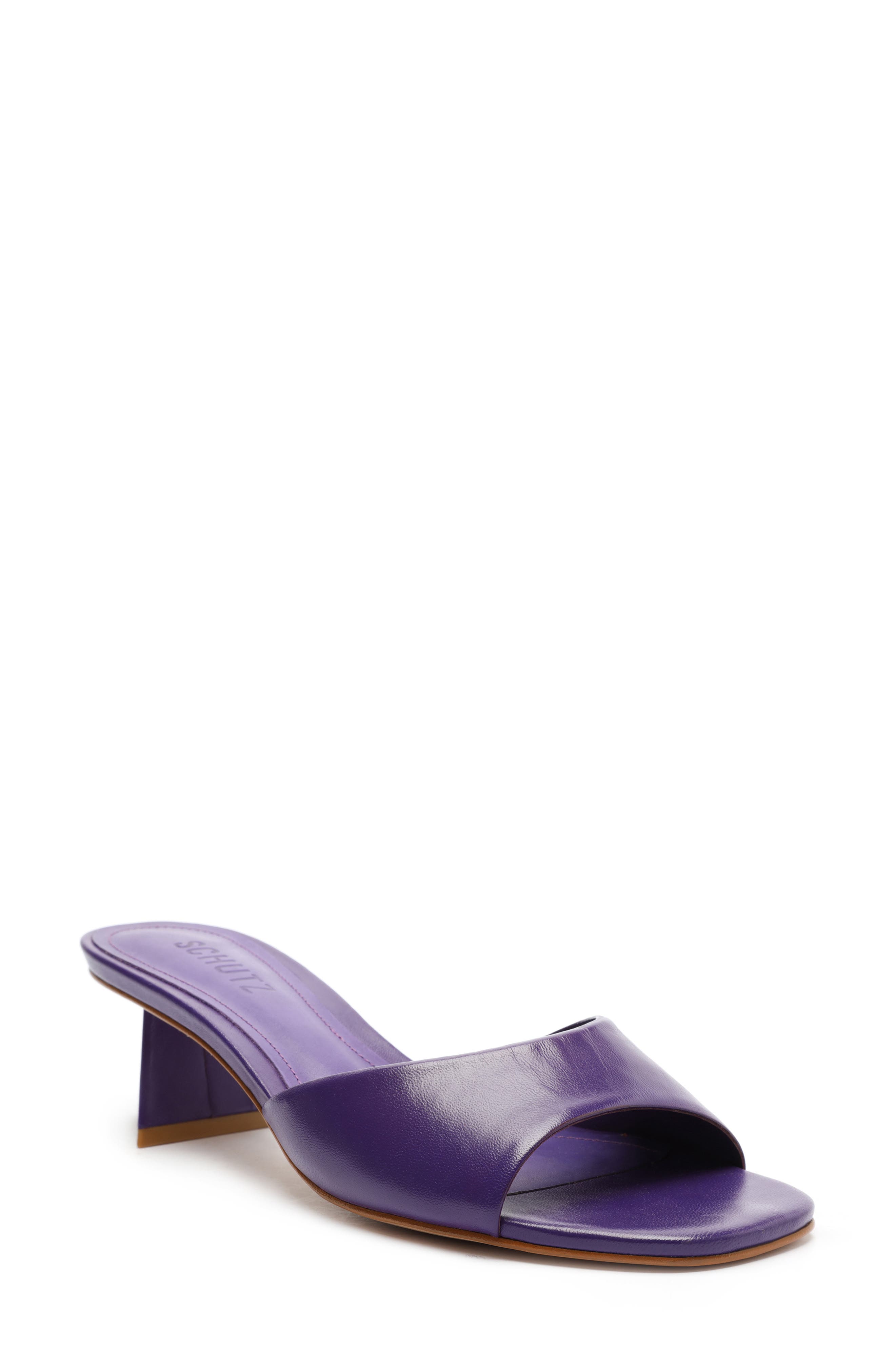 Schutz Schut Lizah Lo Slide Sandal, Main, color, Purple Cherry