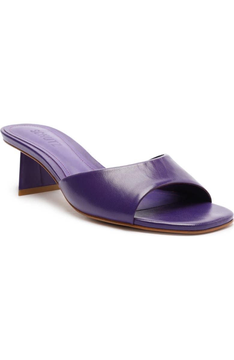 Schutz Schut Lizah Lo Slide Sandal, Main, color, Purple Cherry