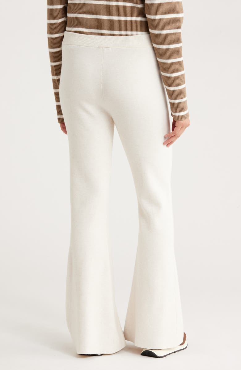 Splendid x @cellajaneblog Sweater Knit Flare Pants, Alternate, color, Snow