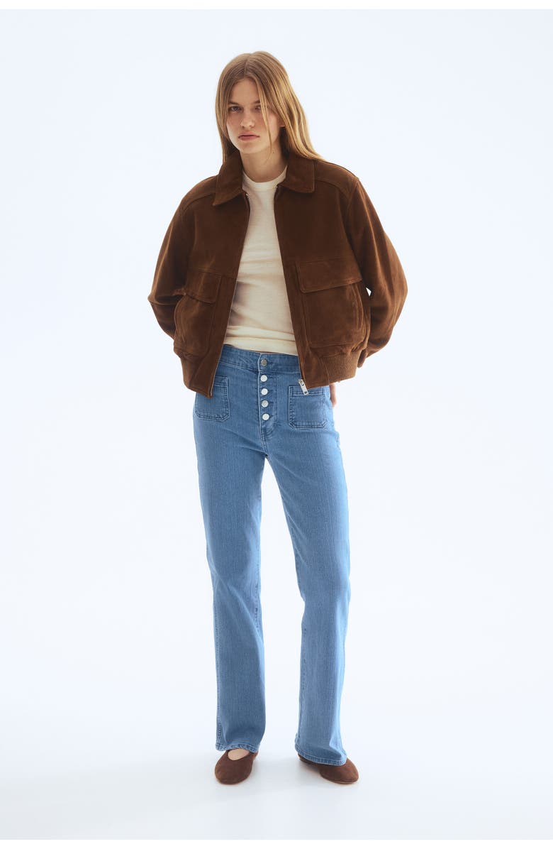 H&M Flared Leg High Waist Jeans, Alternate, color, 