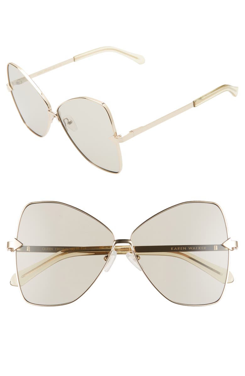 Karen Walker Queen 60mm Butterfly Sunglasses, Main, color,