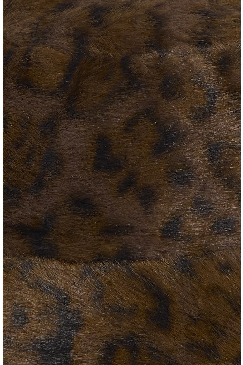 Faux Fur Bucket Hat, Alternate, color, BROWN LEOPARD