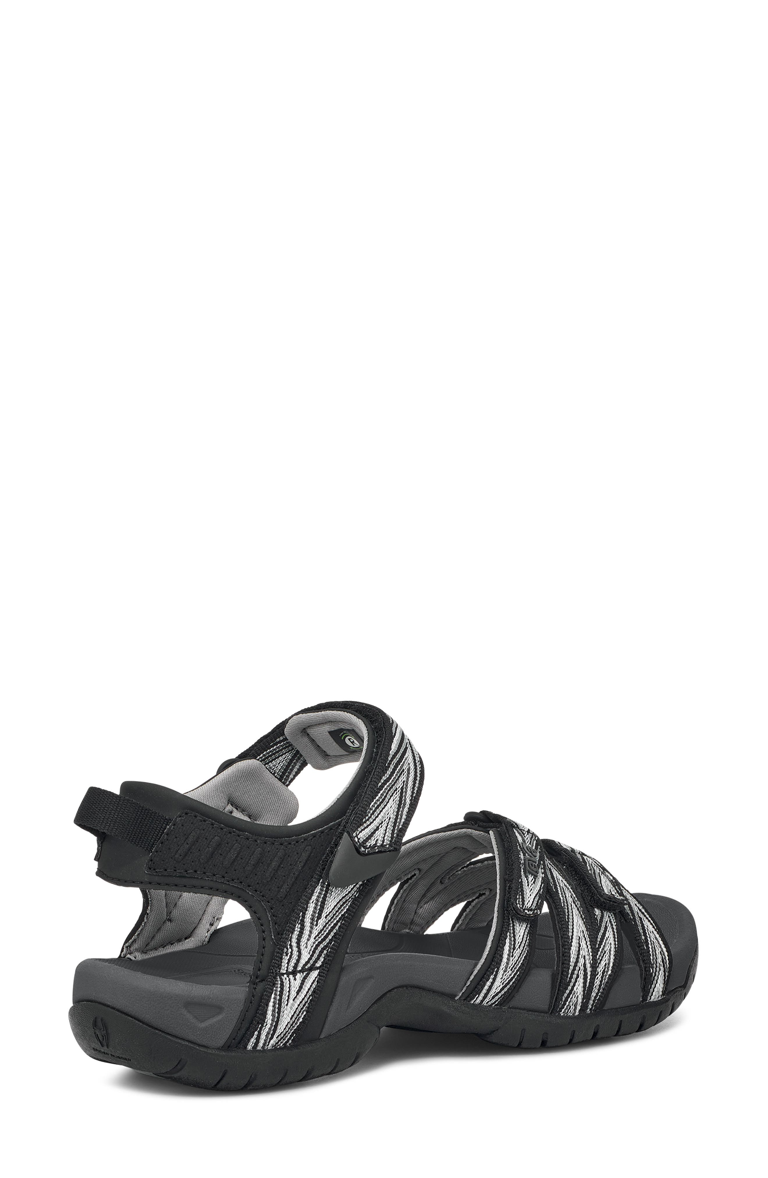 'Tirra' Sandal, Alternate, color, PALMS BLACK/ WHITE