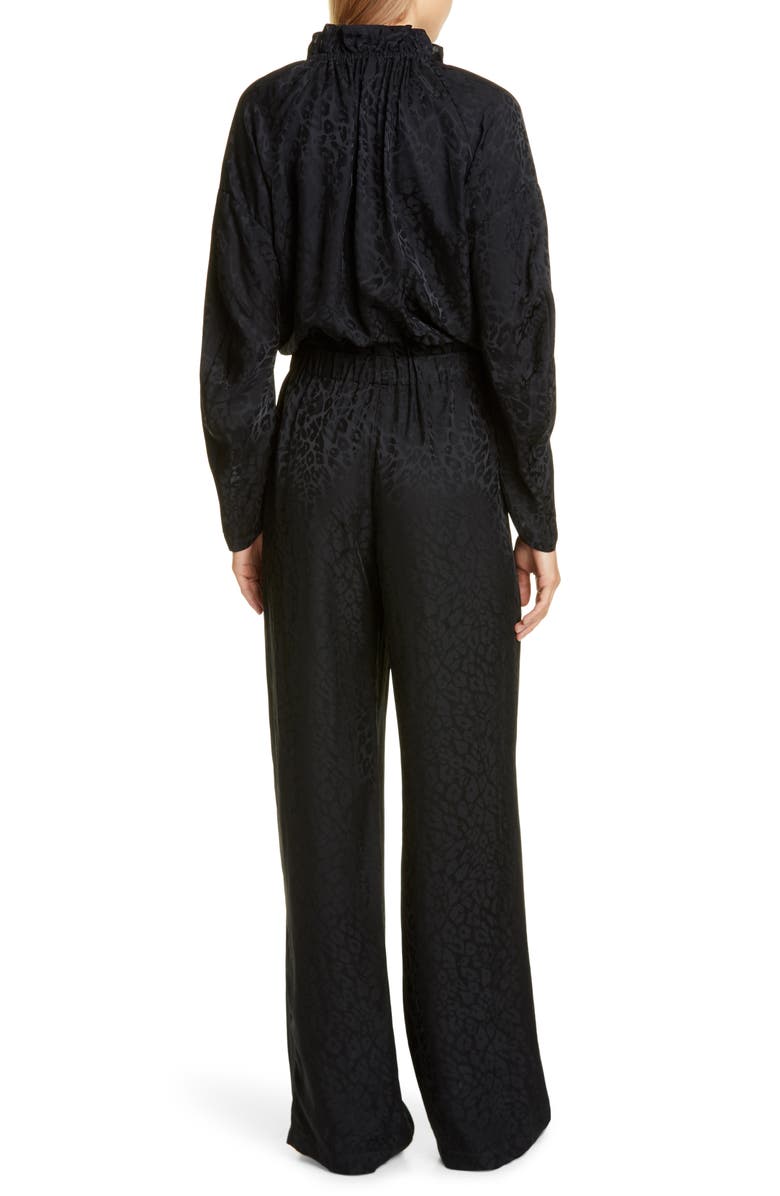 Zero + Maria Cornejo Ram Gaban Cheetah Jacquard Jumpsuit, Alternate, color, 