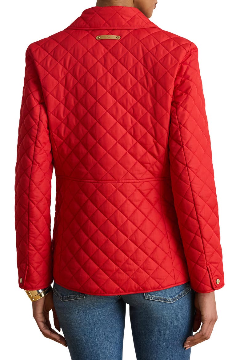 Diamond Quilted Jacket, Alternate, color, RED