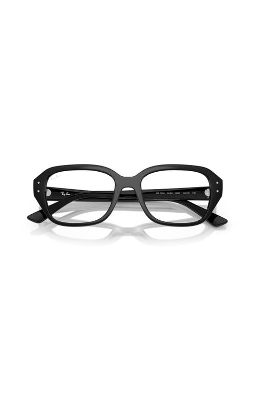 Ray Ban Ray-ban 53mm Square Optical Glasses In Black