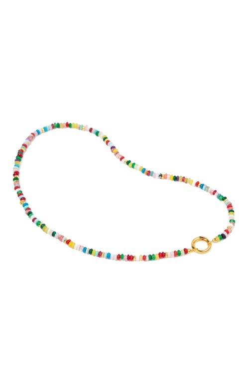 Little Sky Stone Cameron Beaded Necklace In Brown